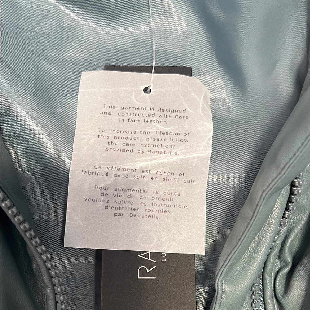 NWT- Rachel Zoe dark teal Satin Finish Outerwear - Picture 3 of 4